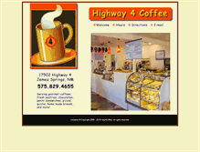 Tablet Screenshot of hwy4coffee.com